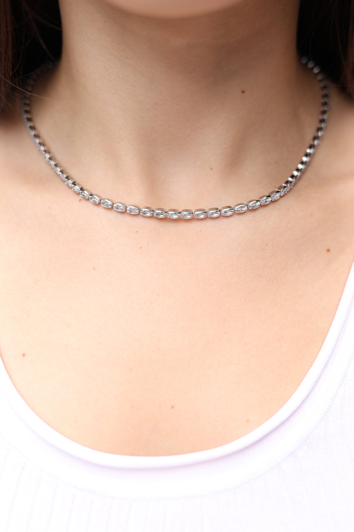 OVAL CUT TENNIS NECKLACE