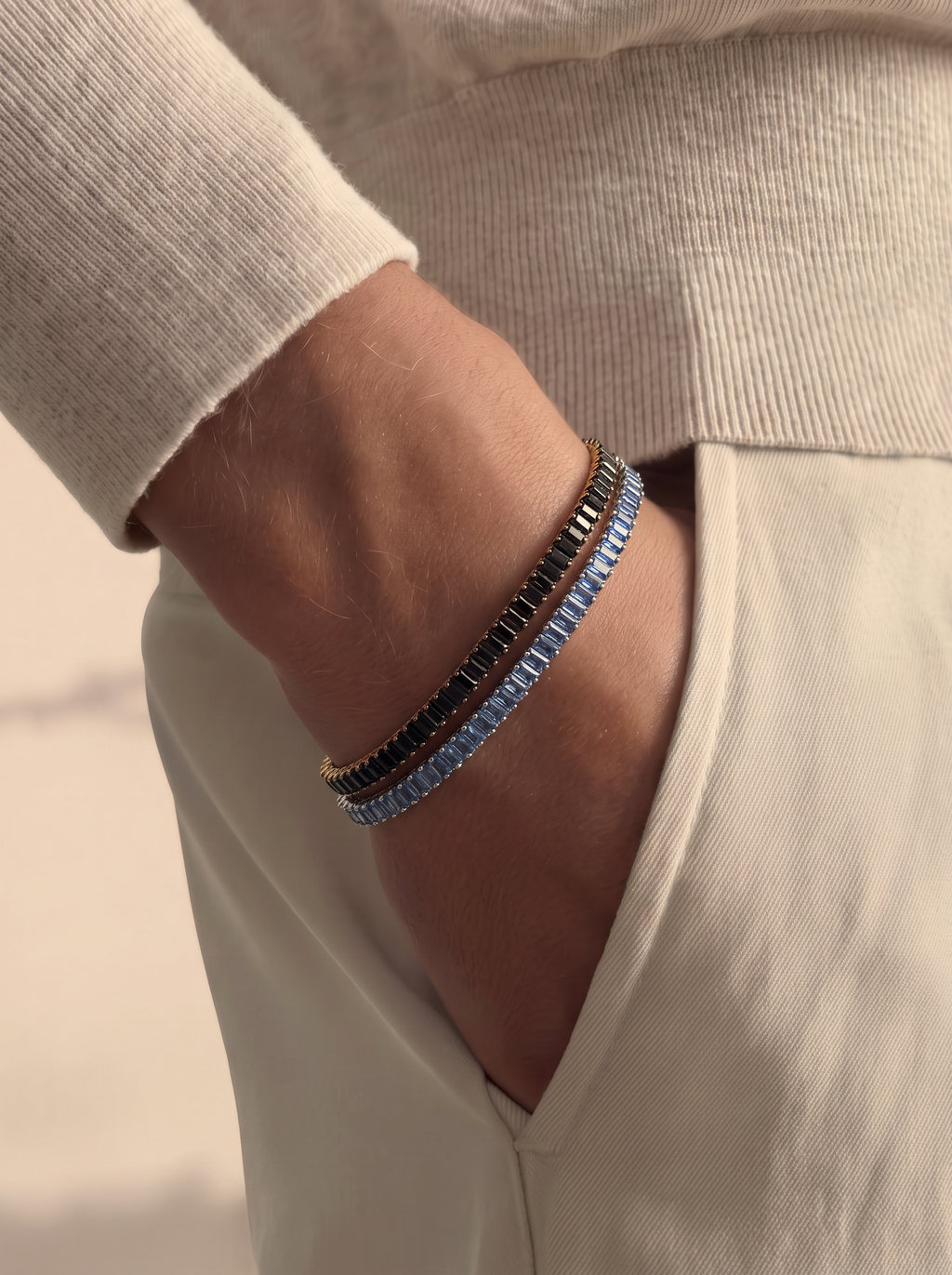 UNISEX STONE BRACELET - BLACK