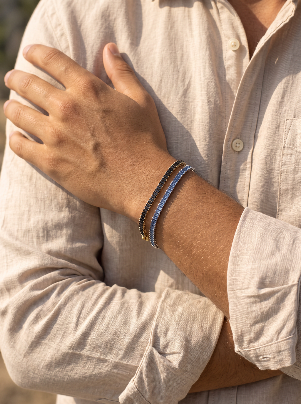 UNISEX STONE BRACELET - BLACK